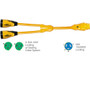 Marinco - Male "Y" Adapter - EEL (2)50A-125V Female to (1)50A-125/250V Male Adapter, Yellow