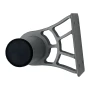 TACO Marine ShadeFin Mini Side Wall Mount, Backing Plate, 6061 Aluminum, 304 SS, Misty Silver Finish