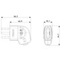 Vimar Supernova S11 2P+E 90 Degree Italian Plug, 10A, 250V, IP20, Screw Terminal