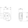 Vimar Supernova S17 2P+E 90 Degree Plug, 16A, 250V, IP20, Screw Terminal