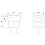 Vimar Sicury German/French to Italian Plug Adapter, 2P+E, 250V, 16A, 1500W, P17/11 Socket