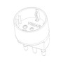 Vimar Sicury S17 to P30 Socket Adapter, 2P+E, 16A, 250V, 1500W