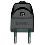 Vimar - Supernova Series - 2P S10 Axial Plug - 10A/250V, Black - Apollo Lighting