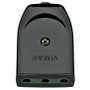 Vimar - Supernova Series - 2P+E P17 Axial Outlet - 16A, 250V, Black - Apollo Lighting