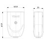 Vimar Supernova Series 2P+E P17/11 Axial Socket Outlet, 16A, 250V, IP20, Screw Terminal, Halogen-Free Thermoplastic - Apollo Lighting