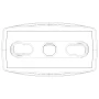 Vimar Supernova Series 2P+E P17/11 Axial Socket Outlet, 16A, 250V, IP20, Screw Terminal, Halogen-Free Thermoplastic