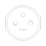 Vimar Supernova 2P+E French Axial Socket Outlet, 16A, 250V, IP20, Screw Terminal, Halogen-Free