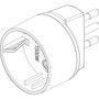 Vimar SICURY S11 to P30 Socket Adapter, 250V, 10A Plug, 16A Outlet