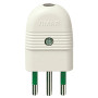 Vimar Mille 2P+E 10A Axial Plug, Italian Standard S11, 250V, IP20 - Apollo Lighting