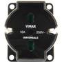 Vimar - SICURY Series - Universal Outlet Insert - 16A, 250V, Black - Apollo Lighting