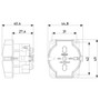 Vimar SICURY Universal Outlet Insert, 2P+T, 16A, 250V, IP20, Screw Terminal, Halogen-Free