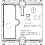 Vimar By-me Plus 4-Button Home Automation Control, 2-Module, RGB LED Locator