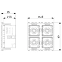 Vimar By-me Plus 4-Button Home Automation Control, 2-Module, RGB LED Locator