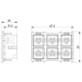 Vimar By-me Plus 6-Button Home Automation Control, 3-Module, RGB LED