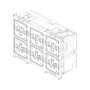 Vimar By-me Plus 6-Button Home Automation Control, 3-Module, RGB LED