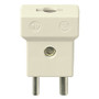 Vimar 2P Polarized Axial Plug, 6A 24V SELV, 3 mm/4 mm Pins, Ivory - Apollo Lighting