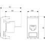 Vimar 8000 Series RJ45 Netsafe Outlet, T568A/B Universal Wiring