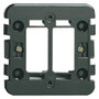 Vimar 8000 Series 2-Module Mounting Frame, With Claws, For 60mm Round Flush Box, Black