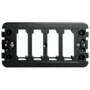 Vimar 8000 Series 4-Module Mounting Frame, for Rectangular Flush Boxes, with Screws, Thermoplastic, Horizontal/Vertical Mounting, Black - Apollo Lighting