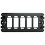 Vimar 8000 5-Module Mounting Frame, With Screws, Flush-Mount, Black