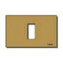 Vimar 8000 1-Module Cover Plate, for 3-Module Flush Mounting Boxes, Snap-Fix - Apollo Lighting