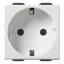 Vimar Neve Up German Standard SICURY Socket Outlet, 2P+E, 16A, 250V, 2 Modules - Apollo Lighting