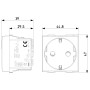 Vimar Neve Up German Standard SICURY Socket Outlet, 2P+E, 16A, 250V, 2 Modules - Apollo Lighting