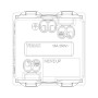 Vimar Neve Up German Standard SICURY Socket Outlet, 2P+E, 16A, 250V, 2 Modules - Apollo Lighting
