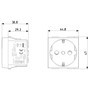 Vimar Neve Up 2P+E 16A P30 SICURY Socket Outlet, 250V, 2 Modules, Flush Mount