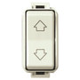 Vimar LINEA Classica 1P 2-Way Push Button Switch, 10A, 250V, Built-In, Directional Arrows, Center-Off Position, White - Apollo Lighting