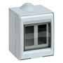 Vimar 8000 Series 2-Module Surface Enclosure, IP55, RAL 7035 Grey
