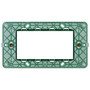 Vimar Plana 4-Module Mounting Frame, With Screws, Flush Mount, Front-Side Module Inserts, Horizontal/Vertical Mounting, Thermoplastic