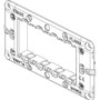 Vimar Plana 4-Module Mounting Frame, With Screws, Flush Mount, Front-Side Module Inserts, Horizontal/Vertical Mounting, Thermoplastic