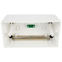 Vimar Plana 4-Module Table Mounting Box, Matt White Finish, Halogen-Free Plastic, IP20, Cable Entry, 142.5 x 80 x 67.6 mm