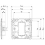 Vimar ARKÉ 1-Module Mounting Frame, With Claws, For 60 mm Round Boxes