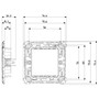 Vimar ARKÉ 2-Module Mounting Frame, For 60 mm Round Boxes, 71 mm Centers, Claw Mount