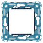 Vimar Arké 2-Module Mounting Frame, For 60 mm Fixing Centers or 56x56 mm Box, 71 mm Center Distance, Without Screws, Transparent Thermoplastic