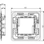 Vimar Eikon 2M Mounting Frame, For British Standard Square Boxes