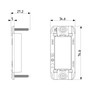 Vimar - EIKON Series - 1 Module Panel Mounting Frame - Apollo Lighting
