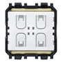 Vimar LINEA EnOcean Radio Control, For 31506/31506.2 Buttons, 4-Button, 868 MHz, Energy Harvesting, IP40, Flush-Mounted, 2 Modules