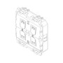 Vimar LINEA EnOcean Radio Control, For 31506/31506.2 Buttons, 4-Button, 868 MHz, Energy Harvesting, IP40, Flush-Mounted, 2 Modules