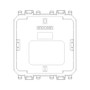 Vimar LINEA EnOcean Radio Control, For 31506/31506.2 Buttons, 4-Button, 868 MHz, Energy Harvesting, IP40, Flush-Mounted, 2 Modules