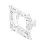 Vimar LINEA 2-Module Mounting Frame, With Claws, For 60 mm Round Flush-Mount Box, 71 mm Center Distance, Thermoplastic