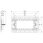 Vimar Linea 4-Module Mounting Frame, Flush Mount, With Screws, Thermoplastic