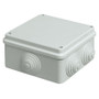 Vimar IP55 Surface-Mount Junction Box, 100x100x50mm, 6 Inlets, RAL 7035 Grey - Apollo Lighting