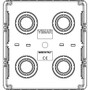 Vimar 8-Module Rectangular Flush Mounting Box, For Masonry Walls, Glow Wire 650°C, Halogen-Free Plastic, 20/25 mm Conduit Knockouts, Light Blue