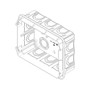 Vimar 12/14-Module Flush Mounting Box, For Masonry Walls, Rectangular, 134x180x50 mm, Halogen-Free Plastic, Glow Wire 650C, 20/25 mm Conduit Knockouts, Light Blue - Apollo Lighting
