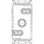 Vimar Plana Bell, 120V AC, 50-60 Hz, 70 dB, IP40, Flush-Mounted