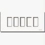 Vimar 8000 Series 5-Module Snap-Fixing Cover Plate, For Flush Mounting Boxes, 166 x 75.5 mm, Horizontal/Vertical Mount - Apollo Lighting