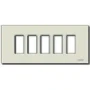 Vimar 8000 Series 5-Module Snap-Fixing Cover Plate, For Flush Mounting Boxes, 166 x 75.5 mm, Horizontal/Vertical Mount